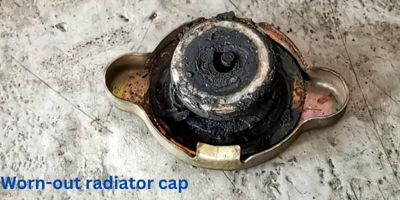 worn out radiator cap leaking coolant